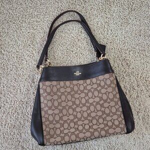 Coach Small Lexy Signature Jacquard Shoulder Bag Handbag